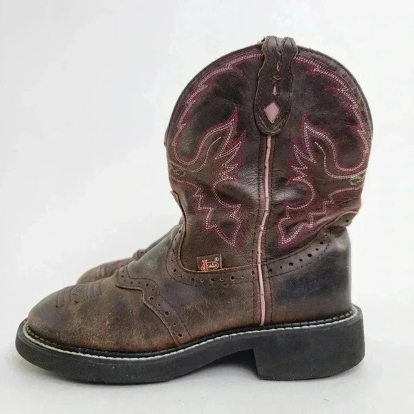Justin Gypsy Gemma Aged Bark Western Cowboy Cowgirl Boots - 6.5 - Picture 1 of 10